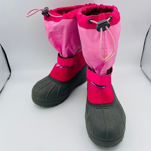 COLUMBIA Youth Girls Pink Powderbug Plus II Winter Snow Boot Waterproof Size 6 - Picture 4 of 11